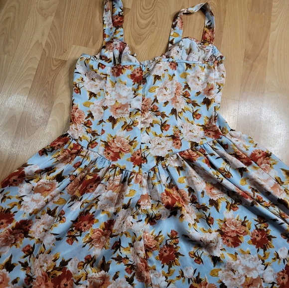 Cider Floral Zip Up Corset Dress - Picture 6 of 7